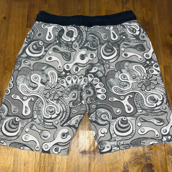 Imperious men's streetwear sweat shorts glossy pattern gray black 2XL - Picture 10 of 10